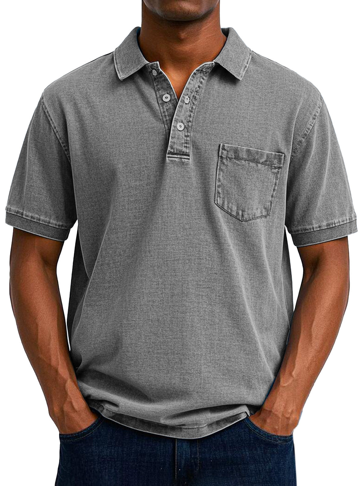 Variant image for Maxime | Homme Polo Vintage Coupe Ample en Tissu Doux-15