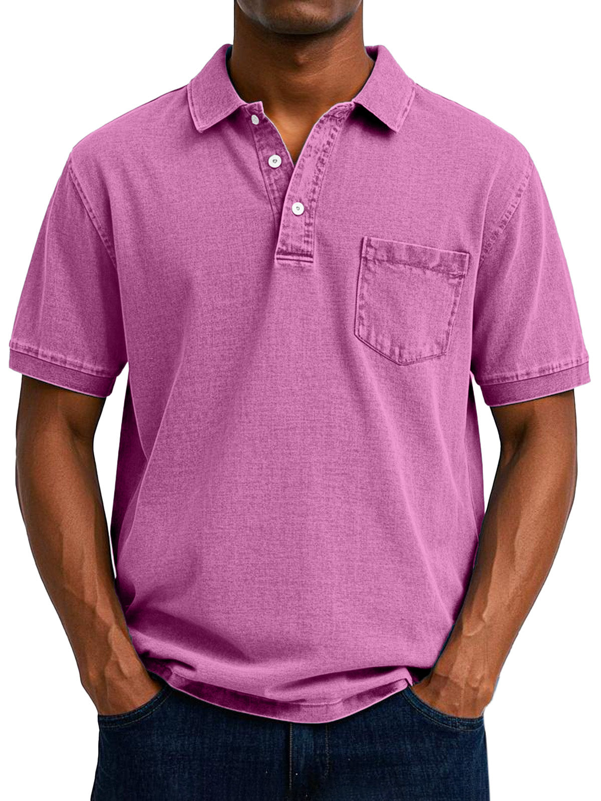 Variant image for Maxime | Homme Polo Vintage Coupe Ample en Tissu Doux-50
