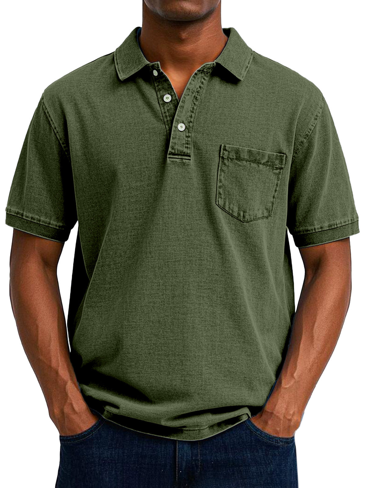 Variant image for Maxime | Homme Polo Vintage Coupe Ample en Tissu Doux-36