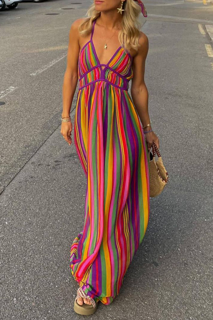 Camille | Femme Robe Longue Bohème Imprimé Floral Été-1
