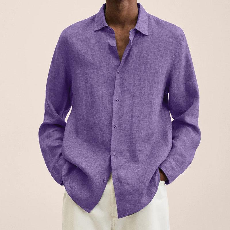 Variant image for Maxime | Homme Chemise en Lin Classique Col Craquant Respirant-8