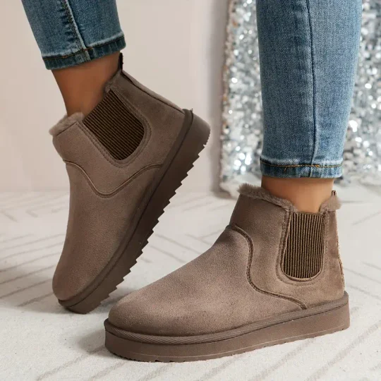 Gabrielle | Femme Bottes Noires Minimalistes en Tissu Léger 2
