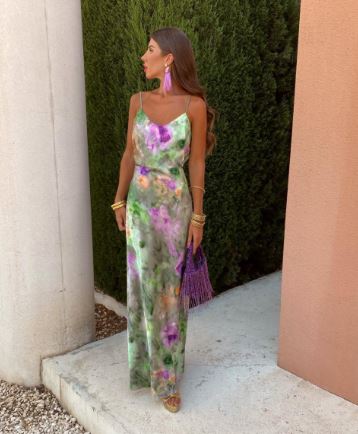 Gabrielle | Femme Robe Longue de Soirée Imprimé Batik avec Écharpe Amovible 2