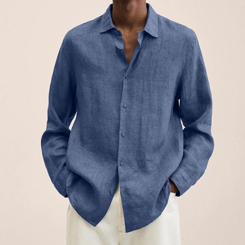 Variant image for Maxime | Homme Chemise en Lin Classique Col Craquant Respirant-43