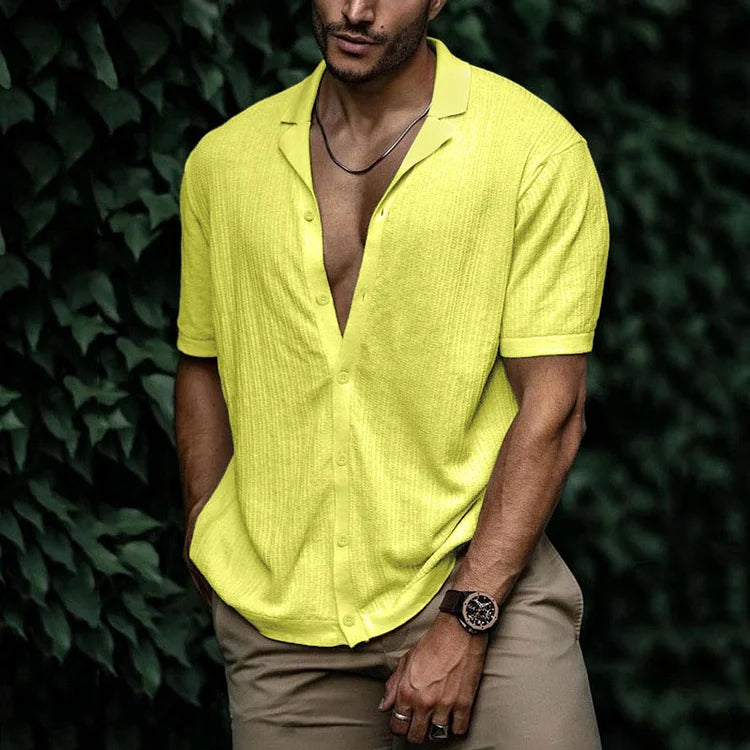 Variant image for Maxime | Homme Chemise en Lin à Col Craquant Style Décontracté-31