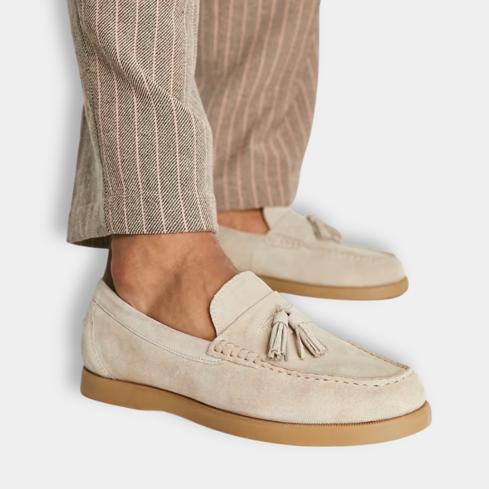 Julien | Homme Mocassins en Cuir Élégan avec Pampilles Distinctives-2
