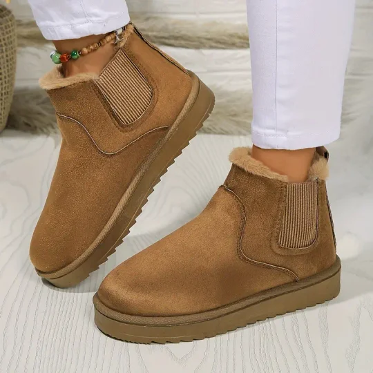 Gabrielle | Femme Bottes Noires Minimalistes en Tissu Léger 5