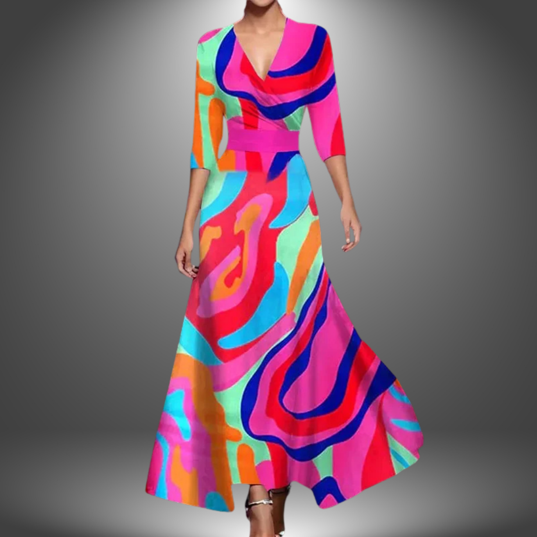 Gabrielle | Femme Robe Longue Été Imprimé Floral Chic-4