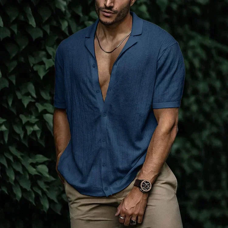 Variant image for Maxime | Homme Chemise en Lin à Col Craquant Style Décontracté-43