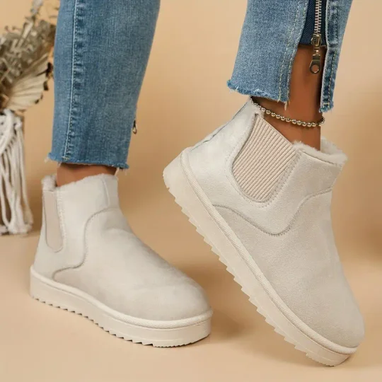 Gabrielle | Femme Bottes Noires Minimalistes en Tissu Léger 6