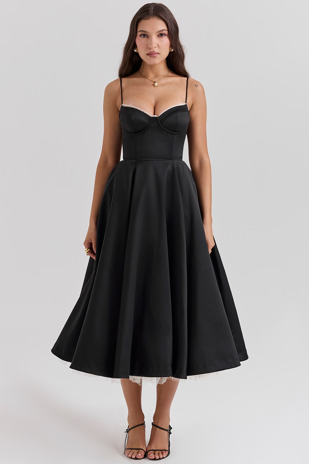 Variant image for Gabrielle | Femme Robe Longue Élégante Imprimé Floral-16