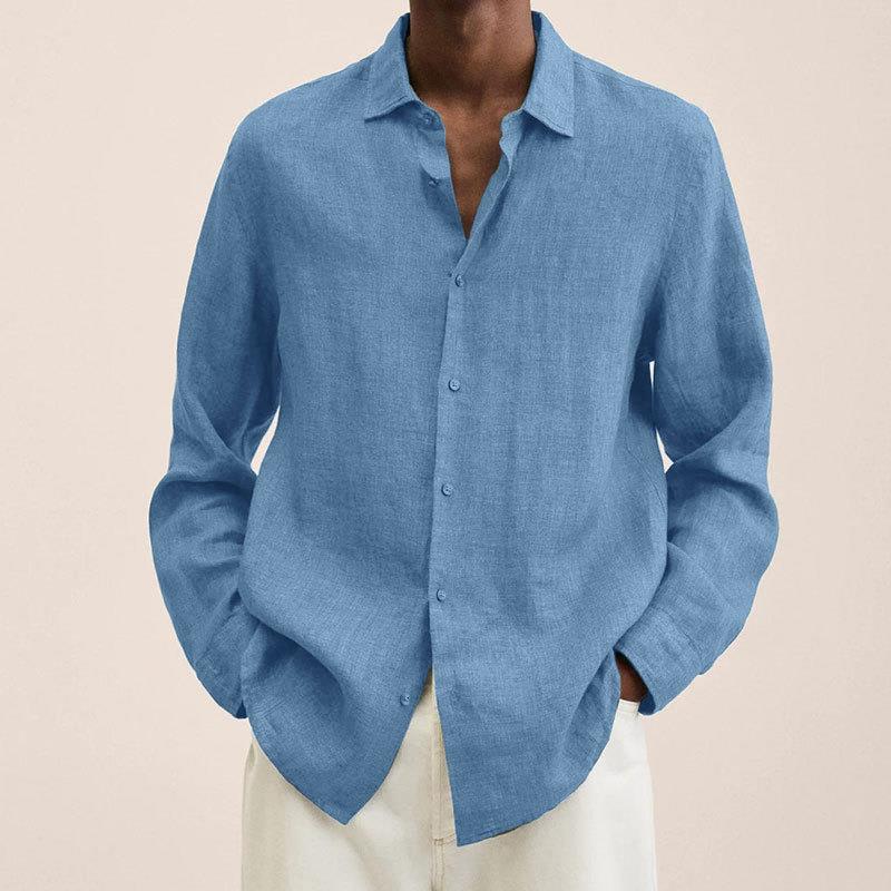 Variant image for Maxime | Homme Chemise en Lin Classique Col Craquant Respirant-22