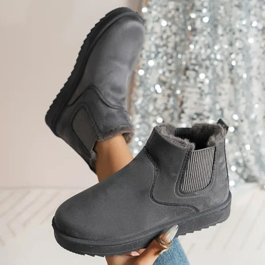 Variant image for Gabrielle | Femme Bottes Noires Minimalistes en Tissu Léger-81