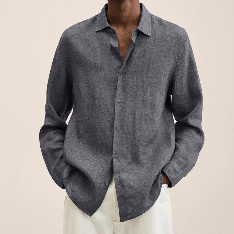 Variant image for Maxime | Homme Chemise en Lin Classique Col Craquant Respirant-15