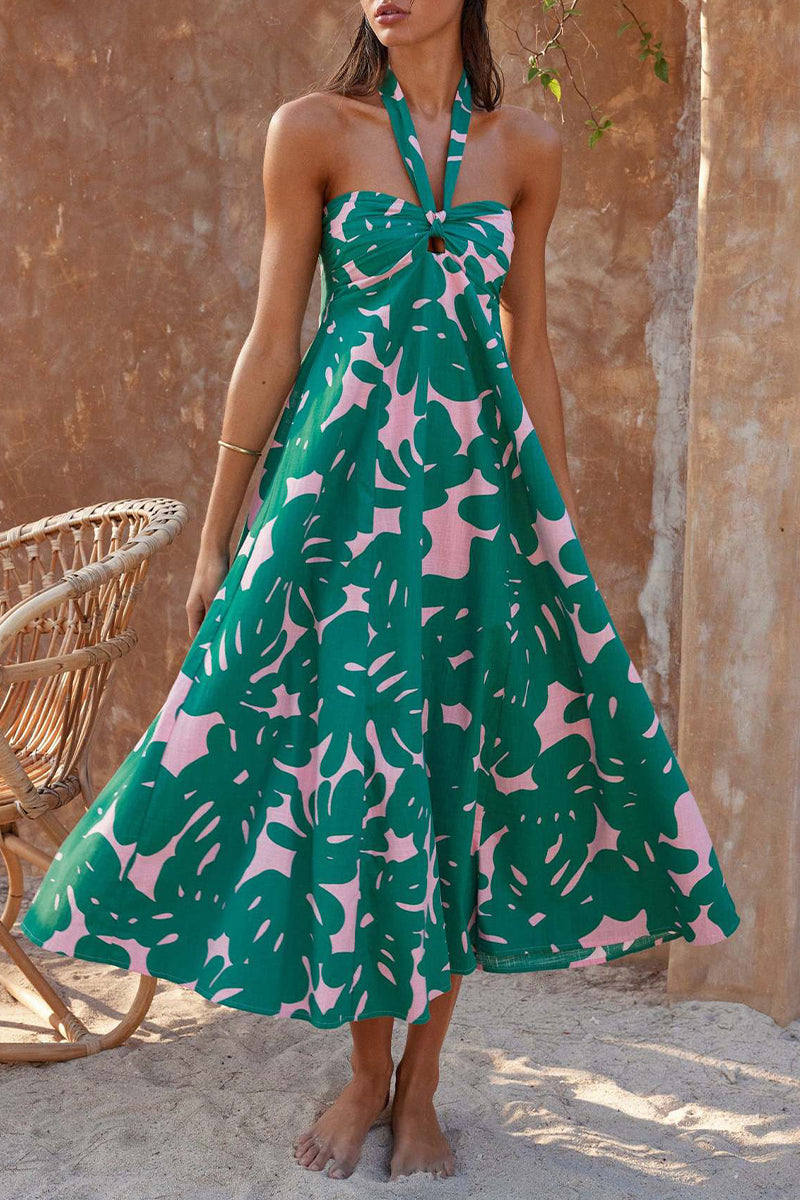 Amélie | Femme Robe Longue Dos Nu Imprimé Floral Chic 0