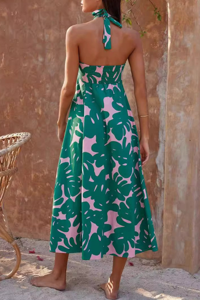 Amélie | Femme Robe Longue Dos Nu Imprimé Floral Chic 1