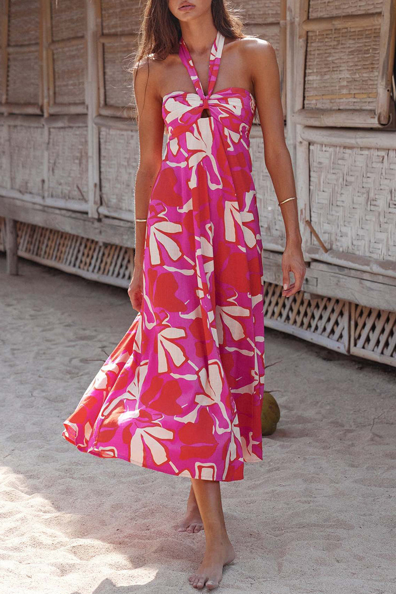 Amélie | Femme Robe Longue Dos Nu Imprimé Floral Chic 2