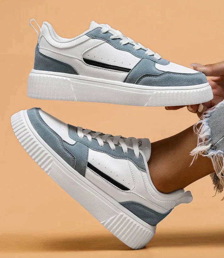 Amélie | Femme Sneakers Blancs en Cuir Souple et Mesh Respirant 4