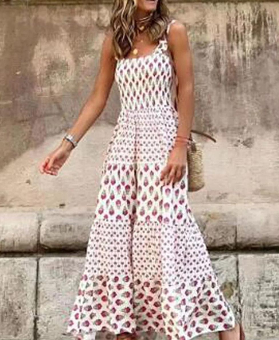 Camille | Femme Robe Longue Été Imprimé Floral Élégante 2