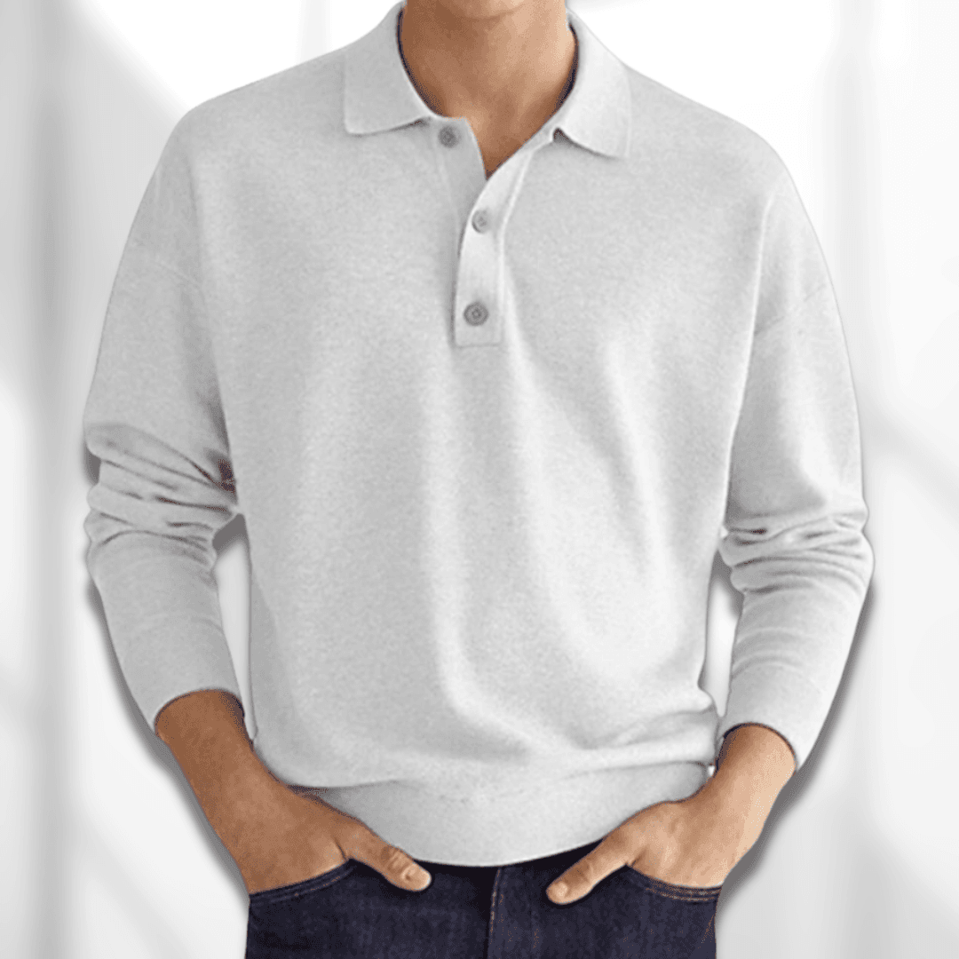 Variant image for Maxime | Homme Polo Manche Longue Col Classique Tissu Doux-21