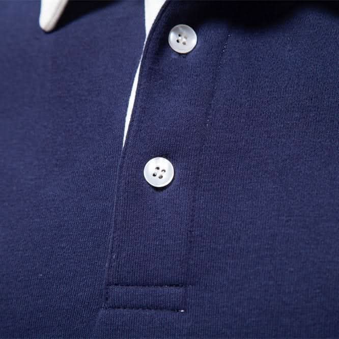 Maxime | Homme Pull Classique Noir Col Blanc Chic-2