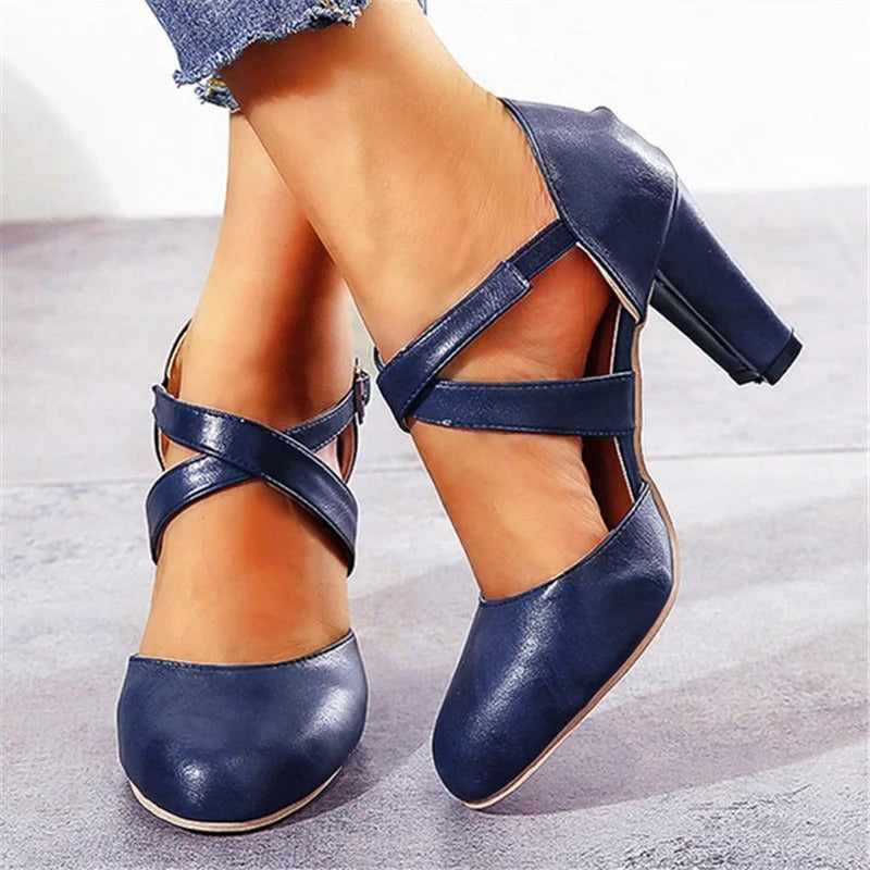 Élodie | Femme Chaussures à Talons Hauts Élégantes en Cuir 8