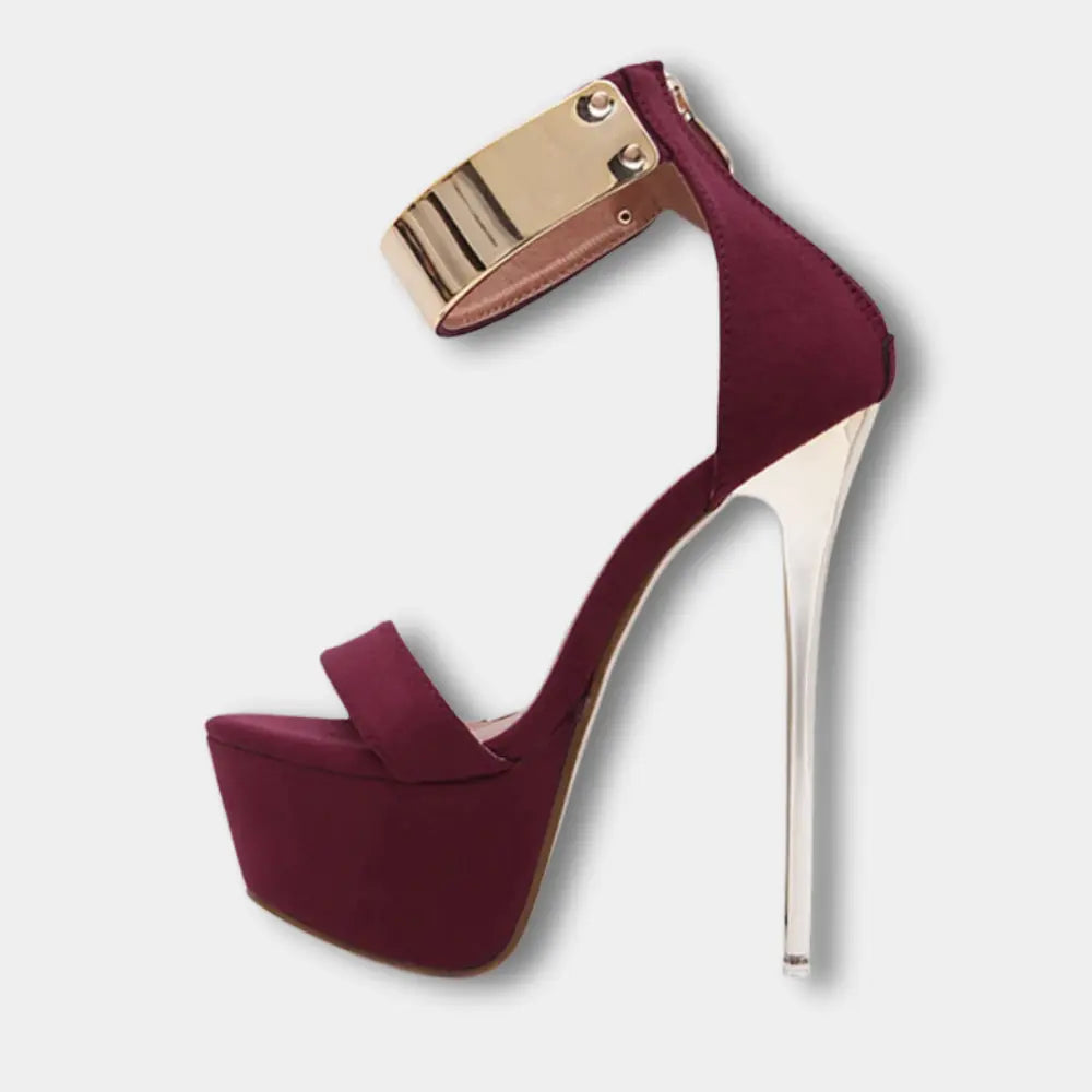 Émile | Femme Sandales Talons Aiguilles Bracelet Doré 2
