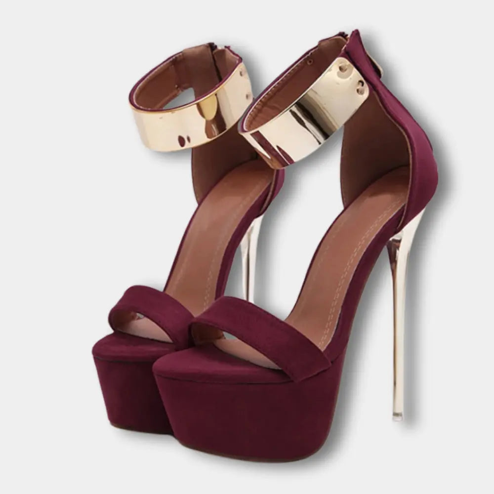 Émile | Femme Sandales Talons Aiguilles Bracelet Doré 3