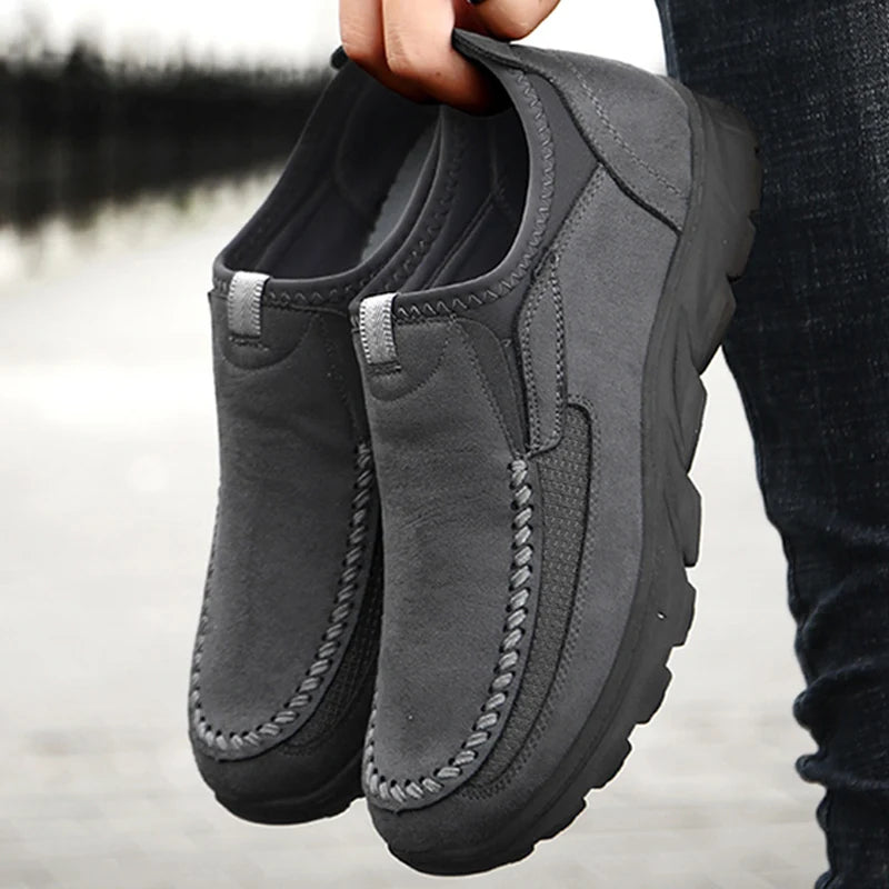 Émile | Homme Chaussures Décontractées Mocassins Respirants en Tissu Cuir 1