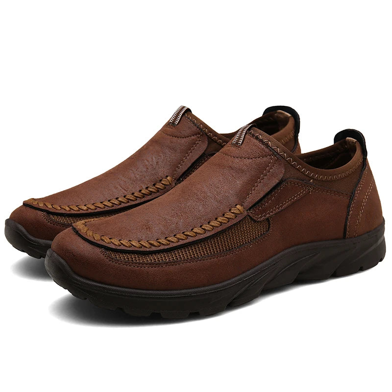 Émile | Homme Chaussures Décontractées Mocassins Respirants en Tissu Cuir 10