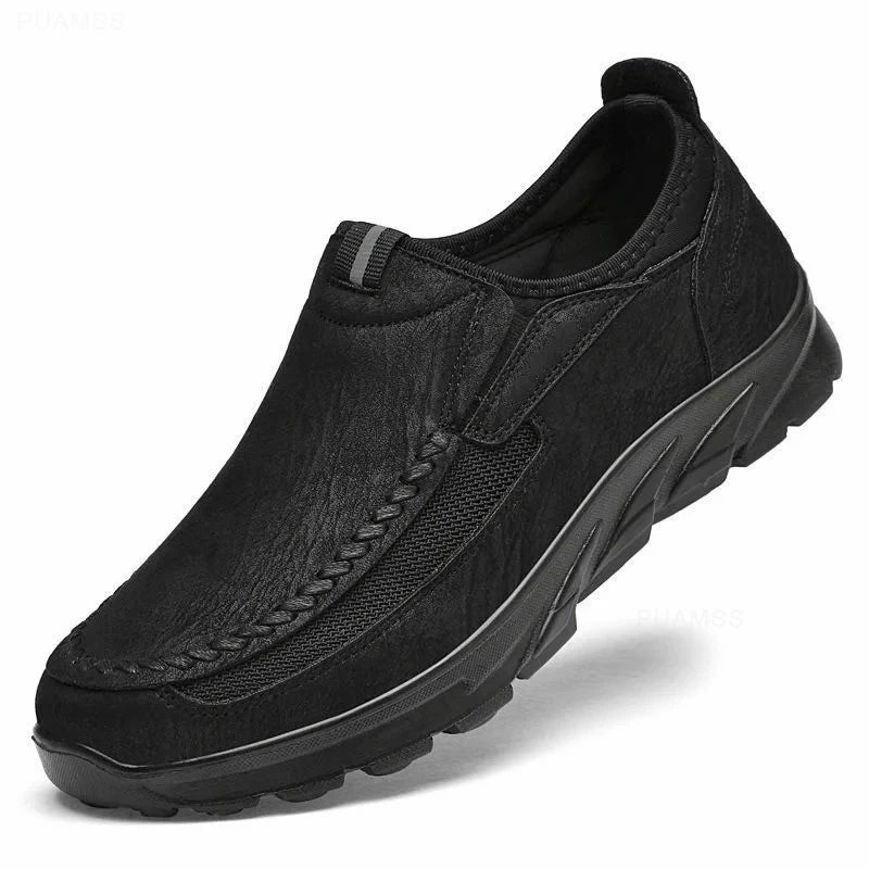 Émile | Homme Chaussures Décontractées Mocassins Respirants en Tissu Cuir 5