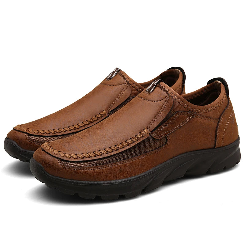 Émile | Homme Chaussures Décontractées Mocassins Respirants en Tissu Cuir 7