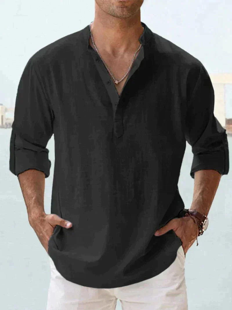 Variant image for Maxime | Homme Chemise en Lin Respirant Coupe Décontractée-9