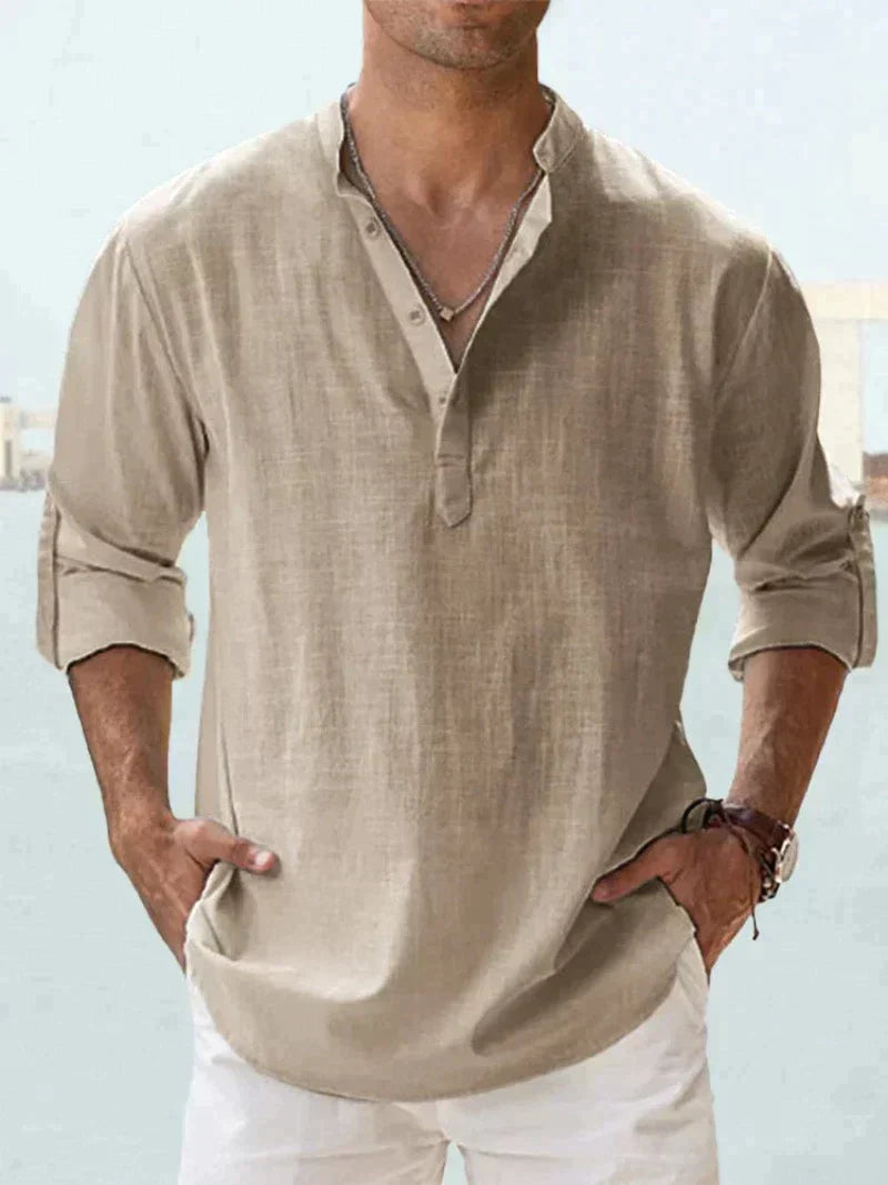 Variant image for Maxime | Homme Chemise en Lin Respirant Coupe Décontractée-25