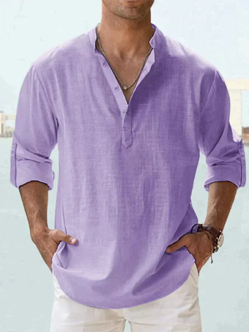Variant image for Maxime | Homme Chemise en Lin Respirant Coupe Décontractée-57