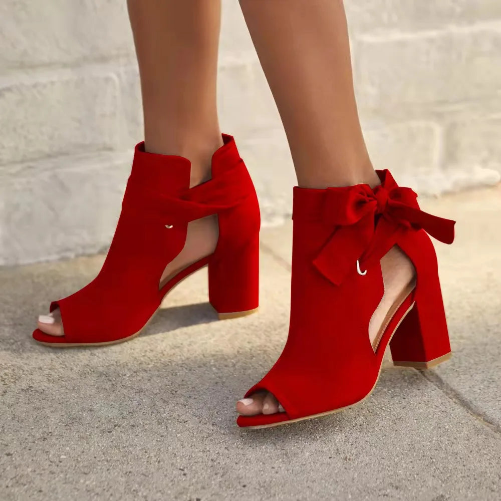 Gabrielle | Femme Escarpins Femme à Talons Épais avec Découpe Élégante 5