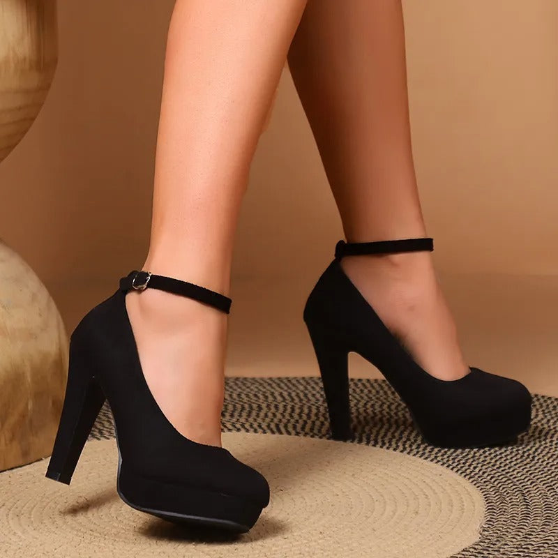 Gabrielle | Femme Escarpins Noir en Cuir Élégant avec Talons Hauts 2