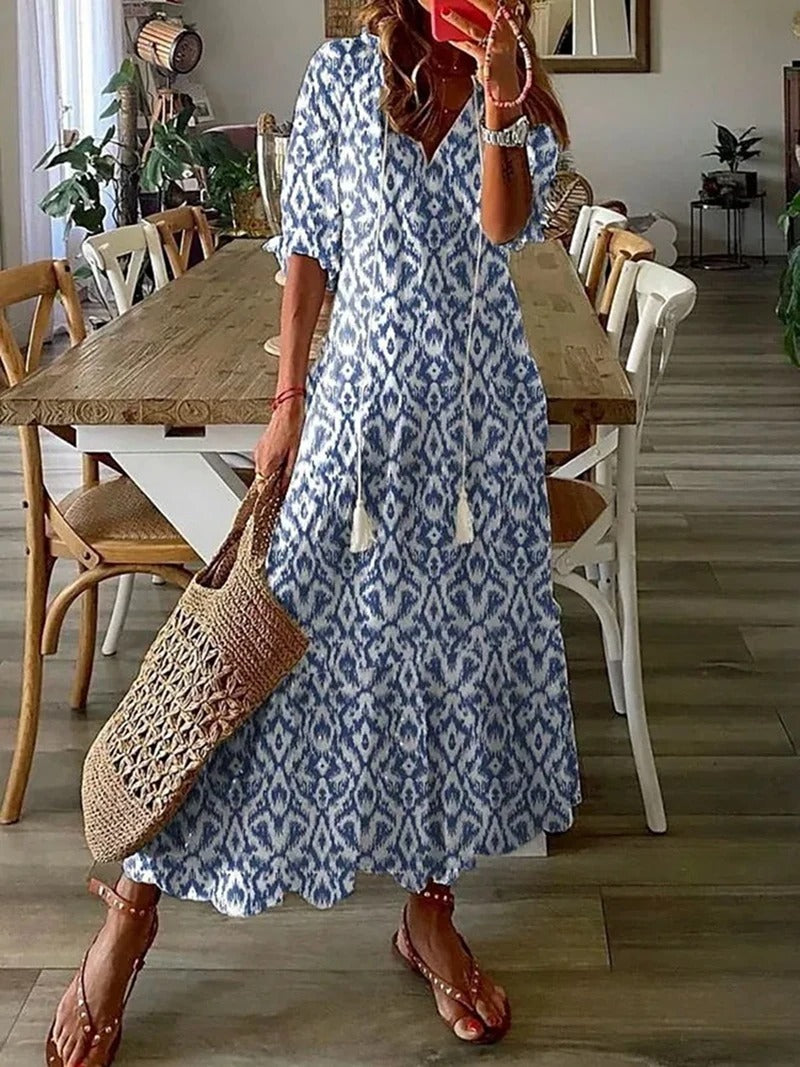 Gabrielle | Femme Robe Longue Bohème Imprimé Floral 5