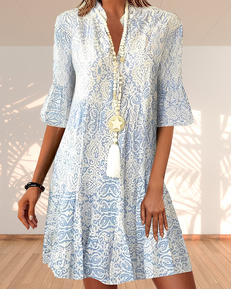 Gabrielle | Femme Robe Longue Bohème Imprimé Floral Élégante 1