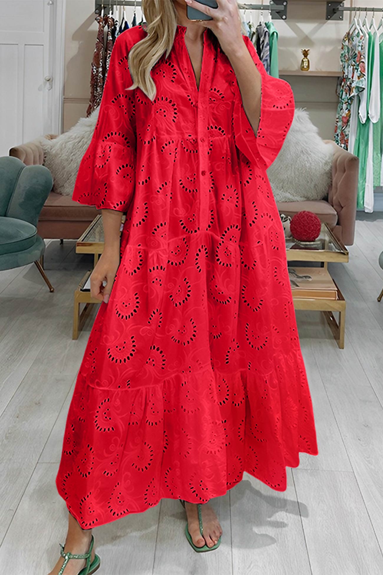 Gabrielle | Femme Robe Longue Élégante Imprimé Floral 1