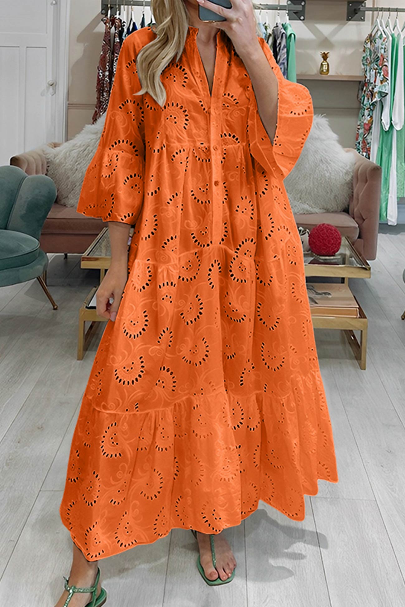 Gabrielle | Femme Robe Longue Élégante Imprimé Floral 2