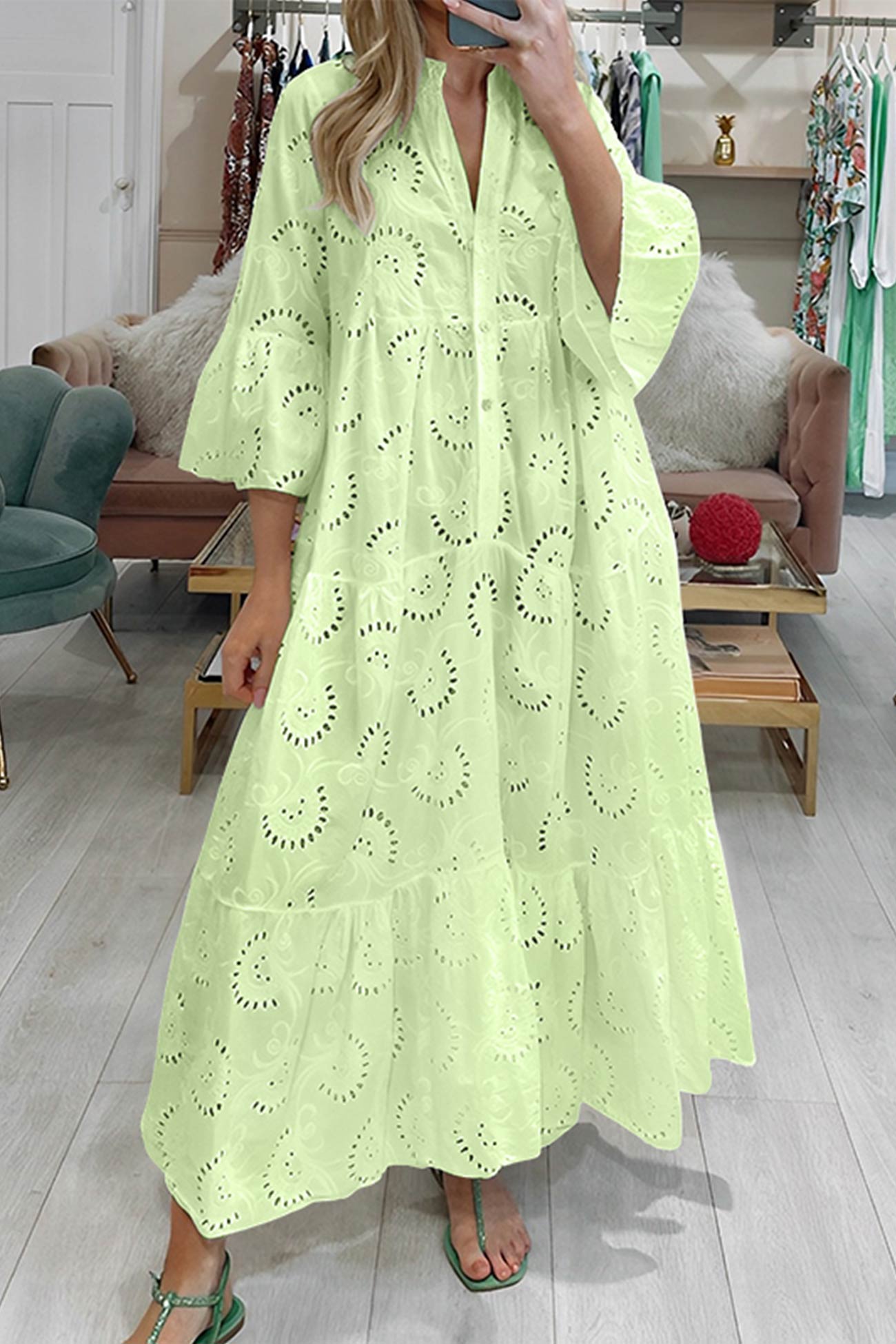 Gabrielle | Femme Robe Longue Élégante Imprimé Floral 4