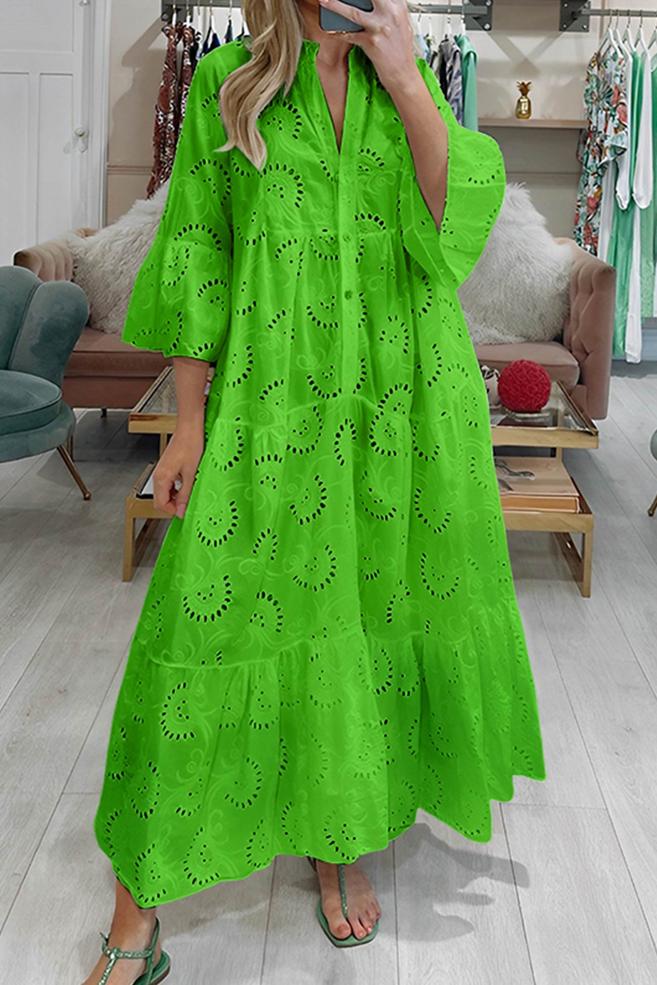 Gabrielle | Femme Robe Longue Élégante Imprimé Floral 6