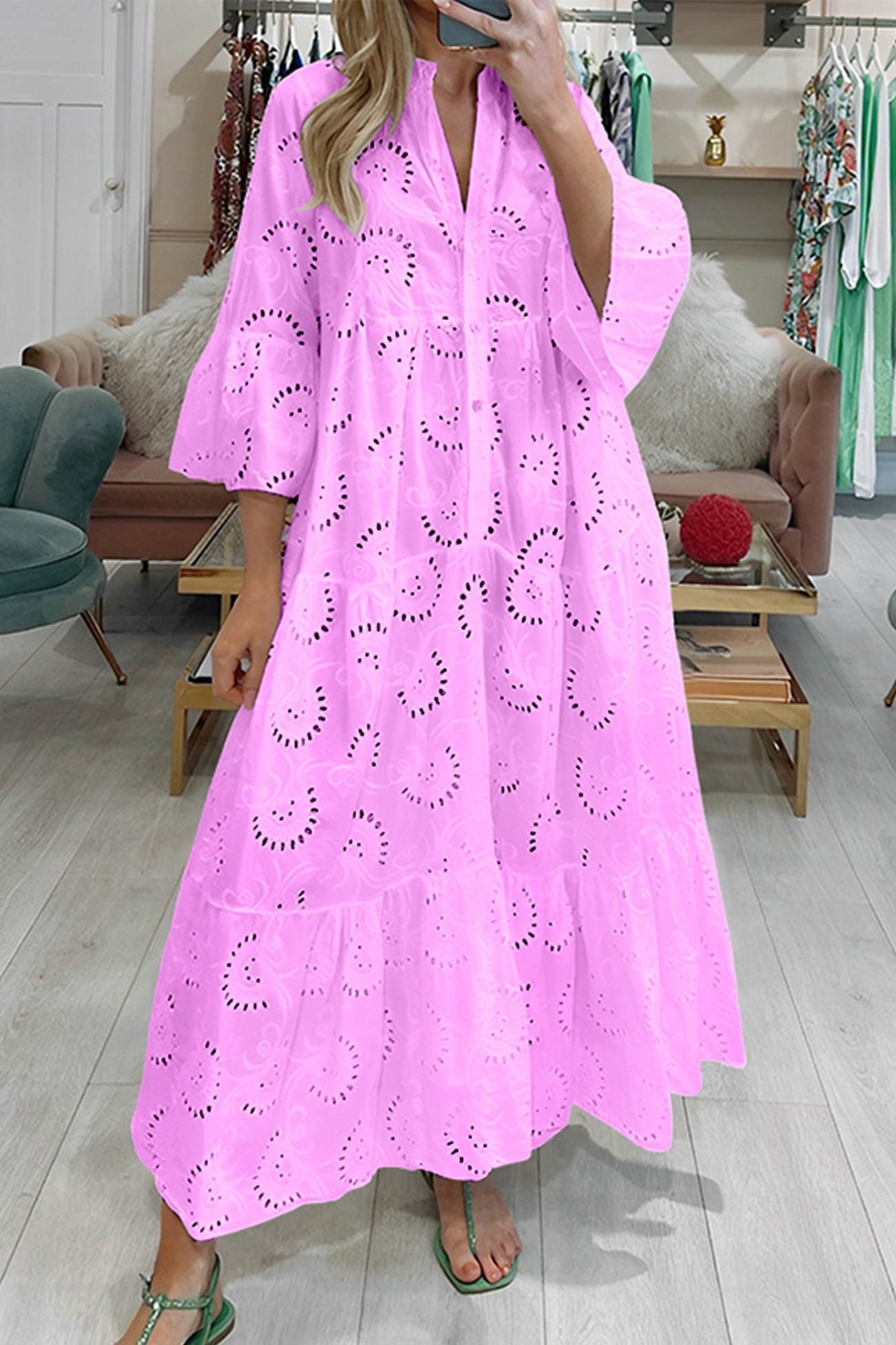 Gabrielle | Femme Robe Longue Élégante Imprimé Floral 7