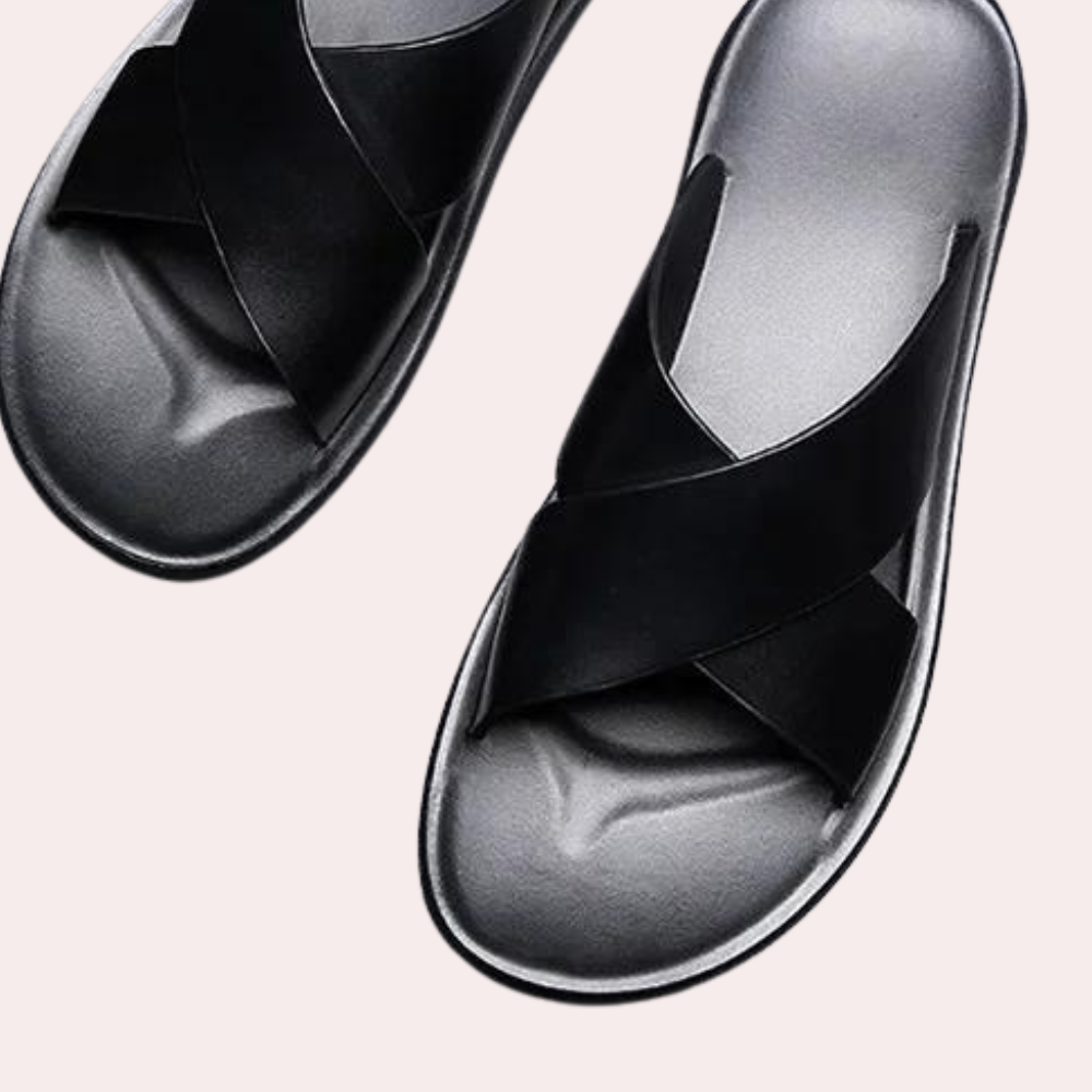 Hugo | Homme Sandales Cuir Confortables à Lanières Croisées 4
