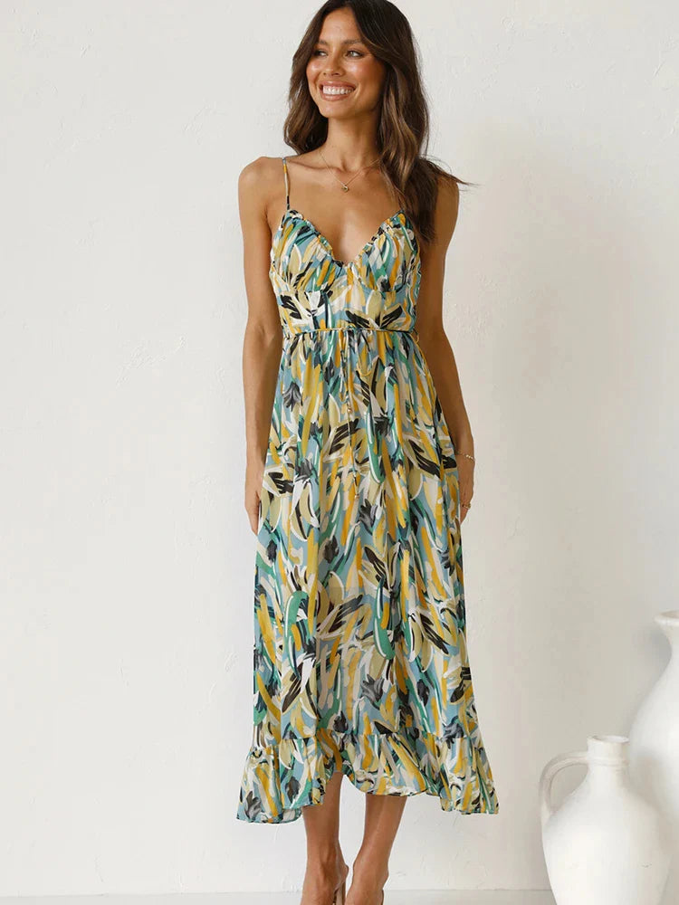 Gabrielle | Femme Robe Longue Femme Imprimé Floral Chic 2