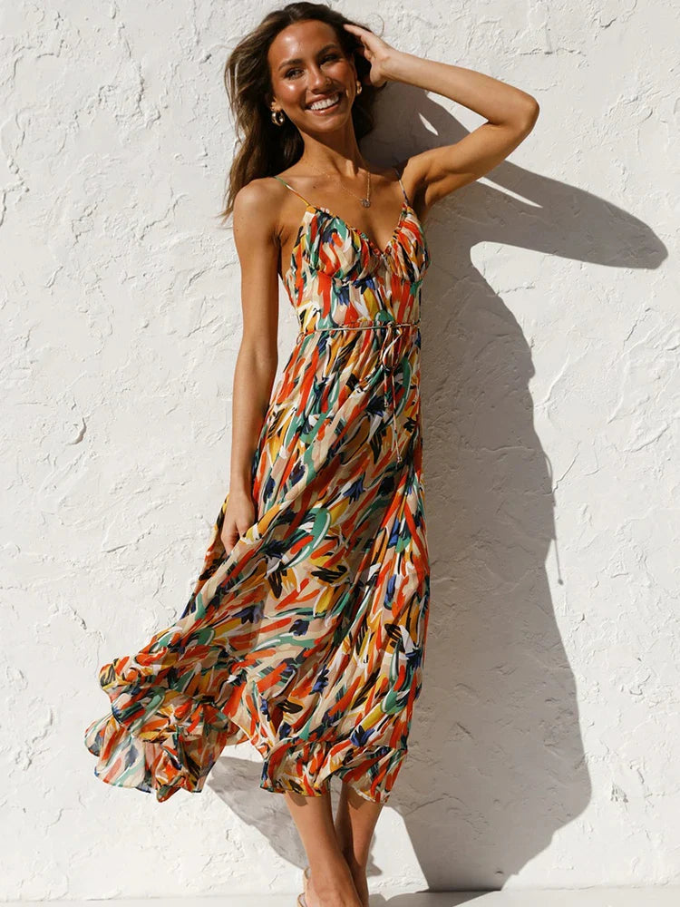 Gabrielle | Femme Robe Longue Femme Imprimé Floral Chic 4