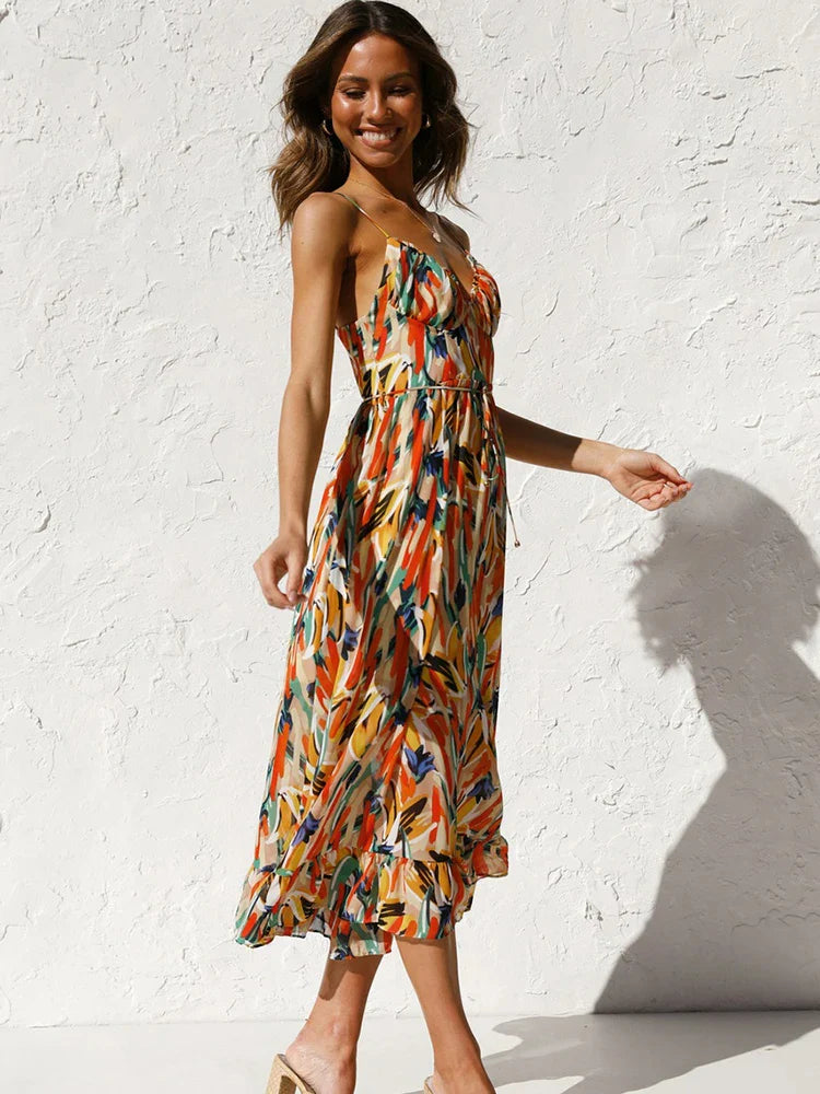 Gabrielle | Femme Robe Longue Femme Imprimé Floral Chic 6