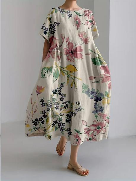 Zoé | Femme Robe Midi Imprimé Floral Chic 3