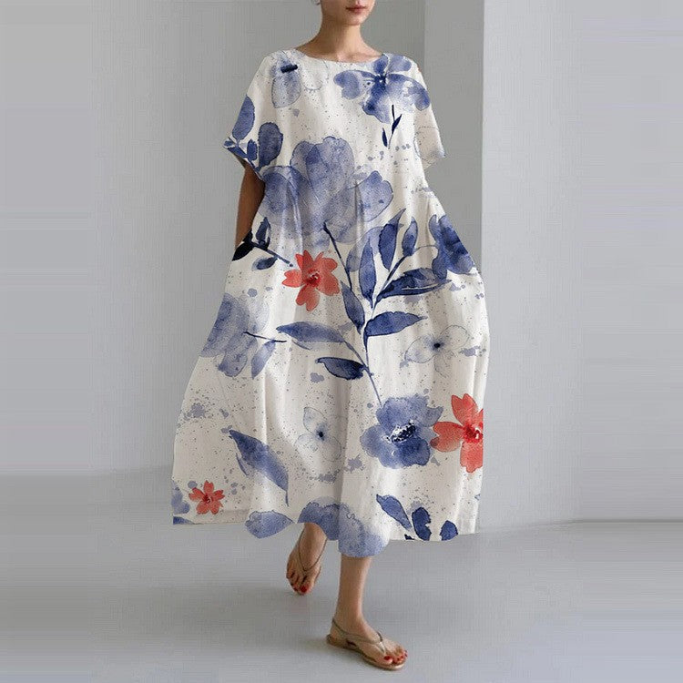 Zoé | Femme Robe Midi Imprimé Floral Chic 4